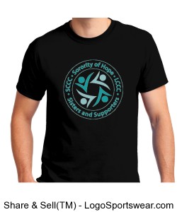 SCCC/LCCC Crew neck t-shirt in black Design Zoom