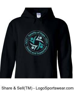 SCCC/LCCC Regular Logo Hooded Sweatshirt (black) Design Zoom